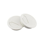 HAHIYO 2Pcs 2.4Inch/60mm White ABS Plastic Sector-Shaped Desk Grommet Wire by HAHIYO