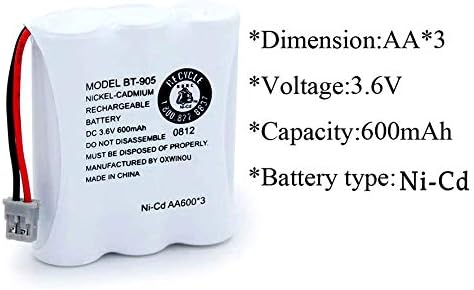BT-905 BT905 Rechargeable Cordless Handset Phone Battery Compatible - Image 5