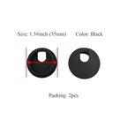 HAHIYO 2Pcs 1.38Inch/35mm Black ABS Plastic U-Shaped Desk Grommet Wire Grommet - Image 2