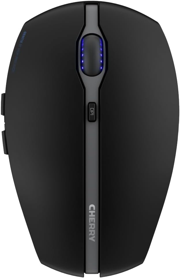 Cherry GENTIX BT Wireless Bluetooth Mouse, Switchable Resolution, 7 Buttons and by CHERRY