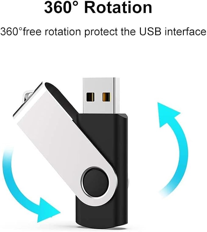 JUANWE 16GB USB Flash Drives 10 Pack, Bulk Thumb Drives USB 2.0 Foldable - Image 2