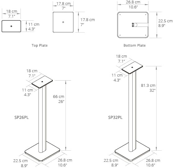 Kanto SP32PLW Universal Speaker Floor Stands - Image 7