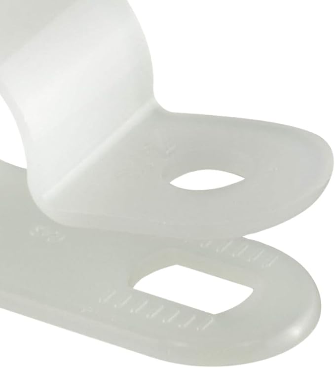GTSE White Nylon Plastic Cable Clamps, 1/2" Screw Mounts - Image 4