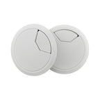 HAHIYO 2Pcs 3.15Inch/80mm White ABS Plastic Sector-Shaped Desk Grommet Wire by HAHIYO