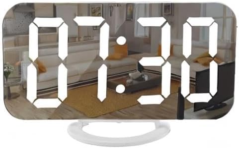SZELAM Digital Clock Large Display, LED Electric Alarm Clocks Mirror Surface - Image 8
