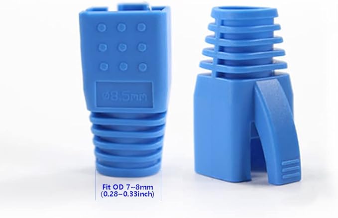 50 Pcs Cat7 Cat7A Cat8 Strain Relief Boot, RJ45 Plug Connector Cover Modular - Image 2
