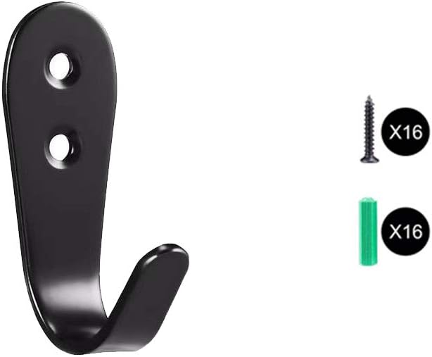 Flyisland Wall Hooks 8 Pcs, Coat Hooks Garage Hook Wall Mounted Hat Hangger - Image 3