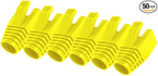 50 Pcs Cat7 Cat7A Cat8 Strain Relief Boot, RJ45 Plug Connector Cover Modular by VIVOCH