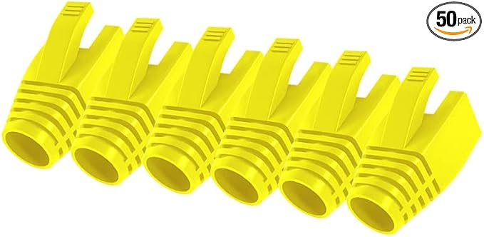 50 Pcs Cat7 Cat7A Cat8 Strain Relief Boot, RJ45 Plug Connector Cover Modular by VIVOCH