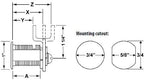 Olympus Lock DCN1 101 26D Rekeyable Cam Lock | 1” Cylinder 101 Key Lock - Image 2