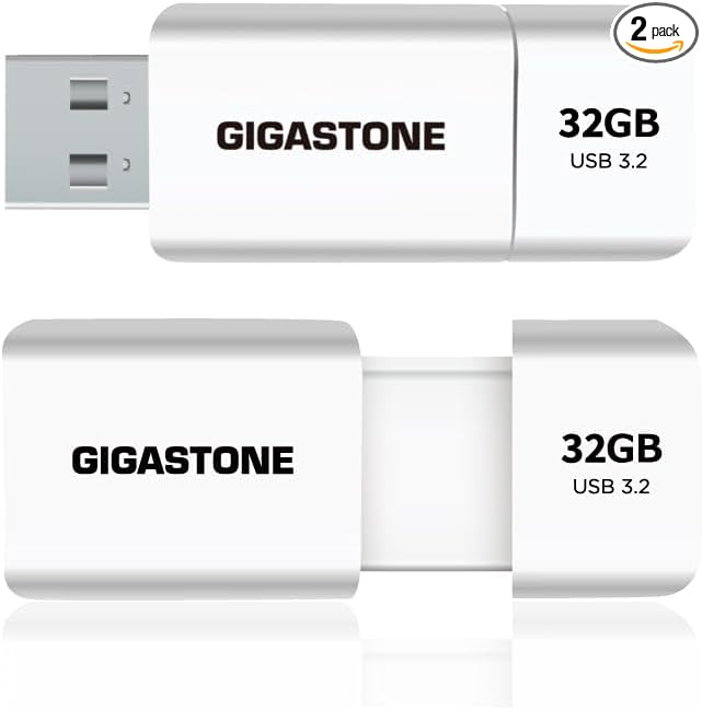 GIGASTONE 32GB Flash Drive Z60 USB 3.2 Gen 1, 100MB/s Ultra Fast, Retractable by Gigastone