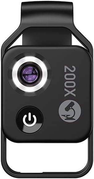 200X Magnification Microscope Lens withCPL Mobile LED Light Micro Pocket Macro by Unknown
