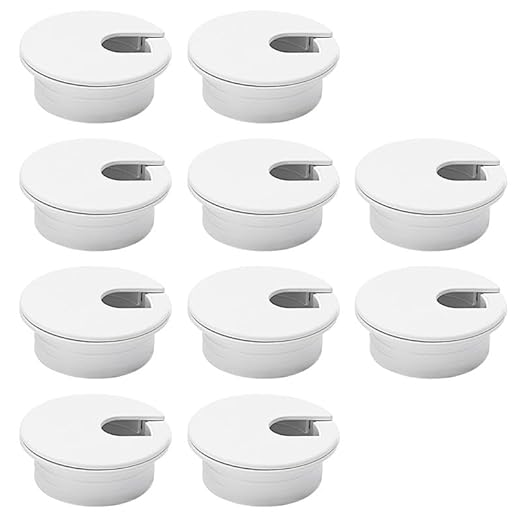 10 Pcs Desk Grommet 1-3/8" / 35 mm, Desk Cord Hole Cover, Cable Grommet ABS by EASYEAH