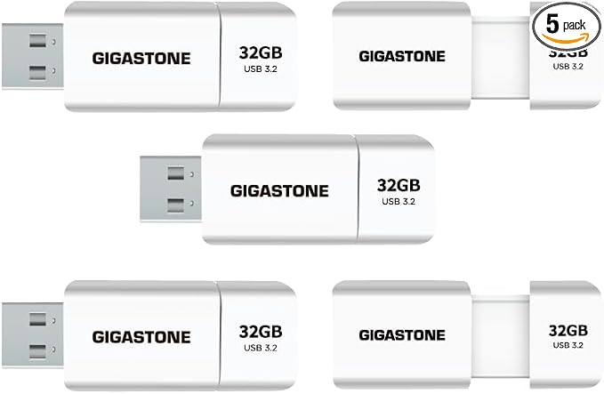 GIGASTONE 32GB Flash Drive Z60 USB 3.2 Gen 1, 100MB/s Ultra Fast, Retractable by Gigastone