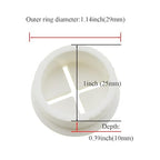 HAHIYO 4Pcs 1Inch/25mm White Flexible Rubber Desk Grommet Wire Grommet Cable - Image 2