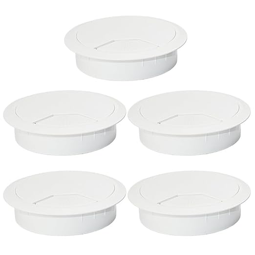 5 Pcs Desk Grommet 2-3/8" / 60 mm, Desk Cord Hole Cover, Cable Grommet ABS by EASYEAH
