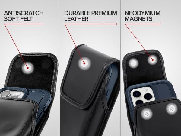 Turtleback Belt Holder for iPhone 16 Pro, 15 pro 14 Pro 13 Pro -Large- Fits - Image 7