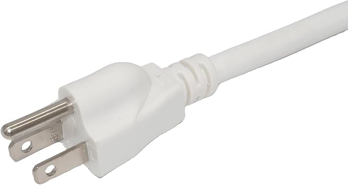 2 Way Power Splitter, 3 Prong 1 to 2 Extension Cord Splitter, 1.4' Short - Image 3