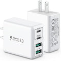 sccvee USB C Wall Charger, 40W 4-Port USB C Charger Block, Fast Charging Block by SCCVEE