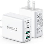 sccvee USB C Wall Charger, 40W 4-Port USB C Charger Block, Fast Charging Block by SCCVEE