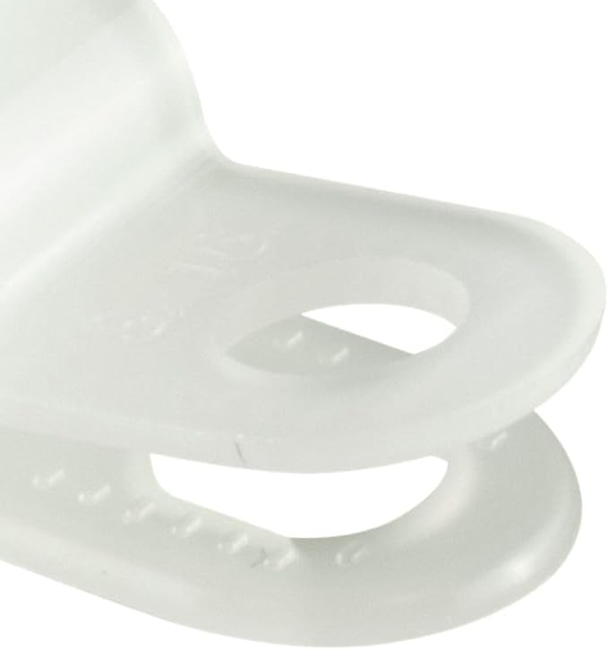 GTSE White Nylon Plastic Cable Clamps, 3/16" Screw Mounts - Image 4