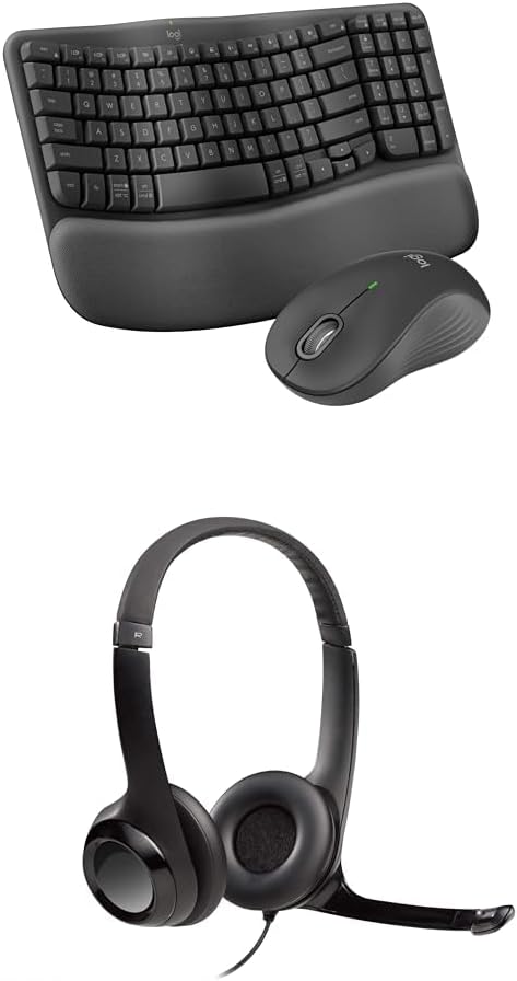 Logitech Wave Keys MK670 Combo, Wireless Ergonomic Keyboard by Logitech