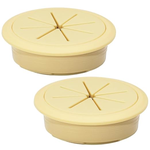 2 Pcs Desk Grommet 2-3/8" / 60 mm, Desk Hole Cover by EASYEAH