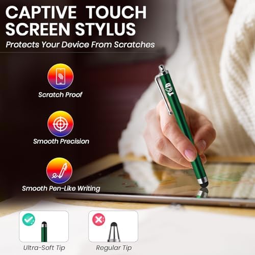 TCD 100 Pack Capacitive Universal Stylus Pens – Premium Colorful Long Metal - Image 2