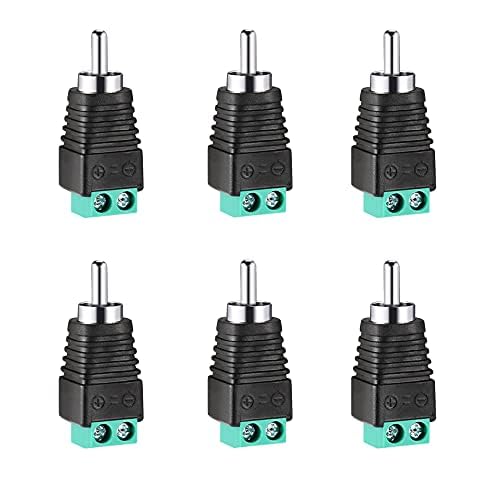 RCA Plugs for Speaker Wire，RCA to AV Screw Terminal Connector, Phono RCA Male - Image 2