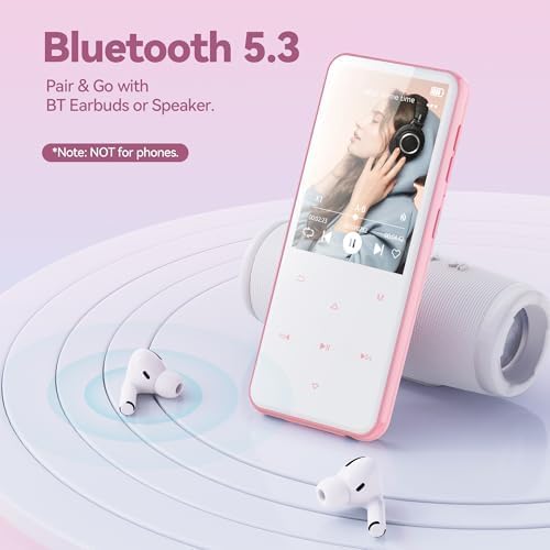 AGPTEK 64GB MP3 Player with Bluetooth, M3 2.4 inch Music Player with Speaker - Image 3