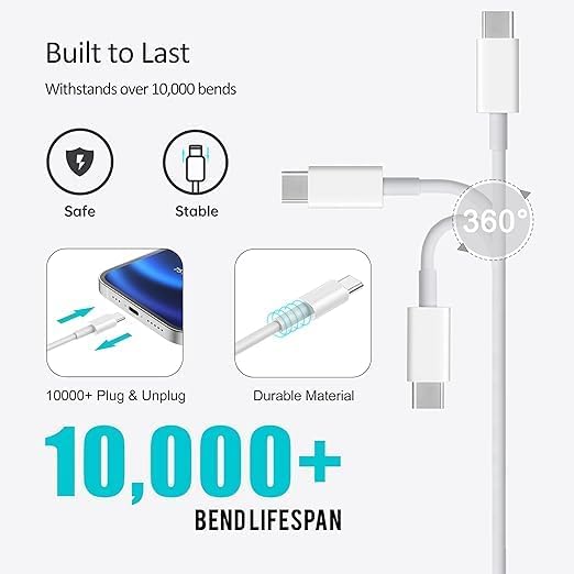 Car Carplay Cable for iPhone 17 16 15 Charger Cord, 3/3/6/6FT USB A to USB C - Image 5