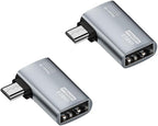Powered Left Angle USB 2.0 Micro Male to USB Female Host OTG Adapter by Norsimda