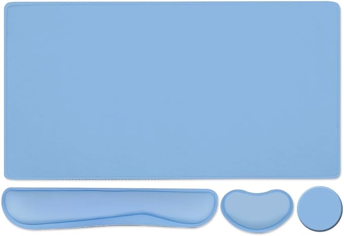 Large Keyboard Mouse Pad Set, Extended Mouse Pad+Keyboard Wrist Rest Support by WBWEIRDBEAST