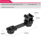 Aluminum Camera Cold Shoe Mount, Hot Shoe Extension Camera Flash Bracket - Image 2