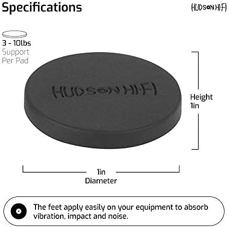 Hudson Hi-Fi 1" Platinum Silicone Isolation Dot, Non-Skid Isolation Feet - Image 3