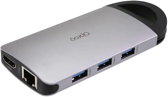 Opro9 8-in-1 USB-C Hub with 3 USB 3.0 Ports, Dual Monitor Laptop Docking Station - Image 2