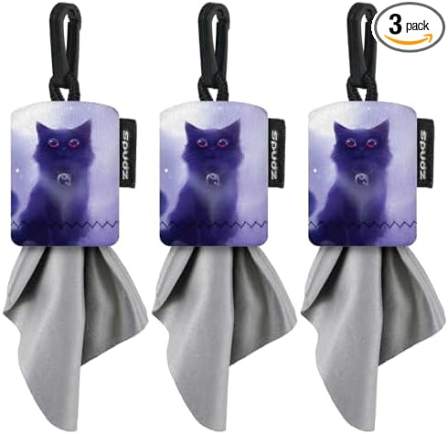 SPUDZ Classic Microfiber Lens Cleaner – Clip-On Pouch, Washable – by ALPINEINNOVATIONS