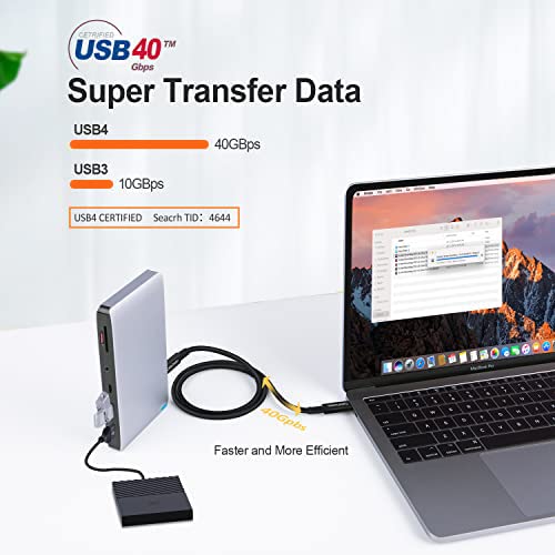 CableCreation USB 4 Cable for Thunderbolt 4/3, 2.6FT 40Gbps 100W USB C Cable - Image 4