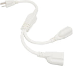 2 Way Power Splitter, 3 Prong 1 to 2 Extension Cord Splitter, 1.4' Short - Image 6