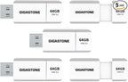 GIGASTONE 64GB Flash Drive Z60 USB 3.2 Gen 1, 100MB/s Ultra Fast, Retractable by Gigastone