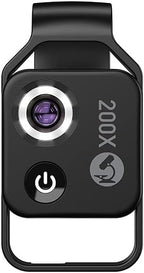 200X Magnification Microscope Lens withCPL Mobile LED Light Micro Pocket Macro by Unknown