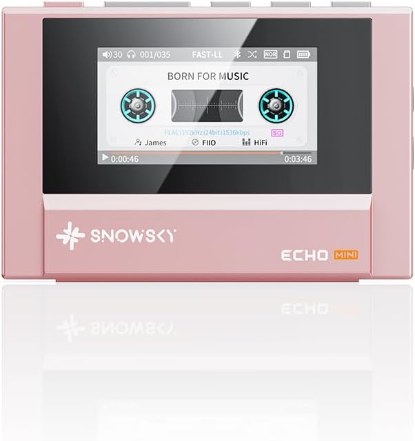 SnowSky/FiiO Echo MINI HiFi Bluetooth MP3 Player, 15Hours Playback, Independent by FiiO