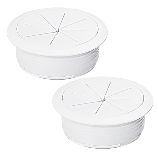 2 Pcs Desk Grommet 2-1/16" / 53 mm, Desk Hole Cover by EASYEAH