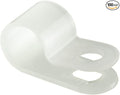 GTSE White Nylon Plastic Cable Clamps, 5/16" Screw Mounts by GTSE