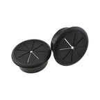 HAHIYO 2Pcs 2Inch/50mm Black ABS Plastic Eight-petaled Desk Grommet Wire by HAHIYO