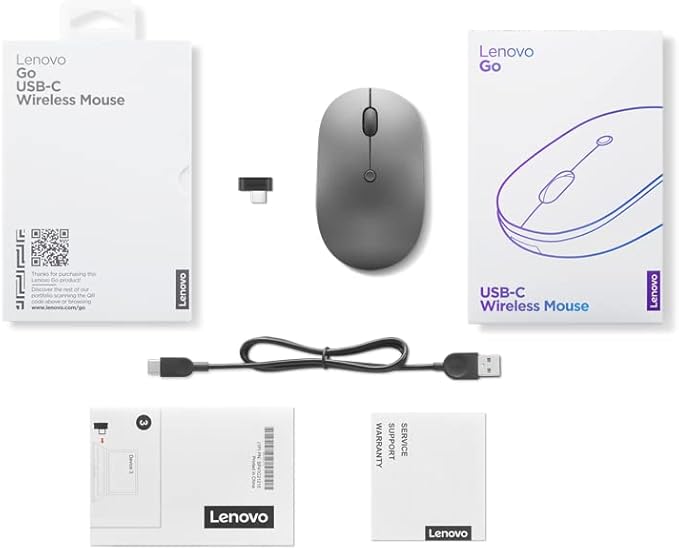 Lenovo Go USB-C Essential Wireless Mouse, 2.4 GHz Nano USB-C Receiver, - Image 10