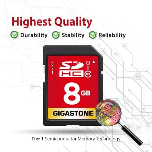 GIGASTONE 8GB SD Card 50-Pack UHS-I U1 Class 10 SDHC Memory Card Full HD Video - Image 7