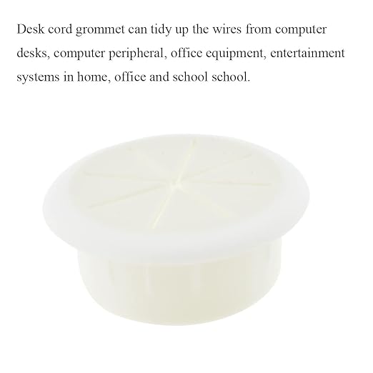 HAHIYO 2Pcs 2Inch/50mm White ABS Plastic Eight-petaled Desk Grommet Wire - Image 5