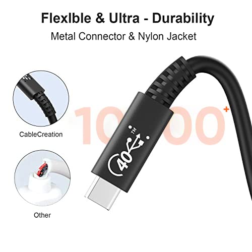 CableCreation USB 4 Cable for Thunderbolt 4/3, 2.6FT 40Gbps 100W USB C Cable - Image 8