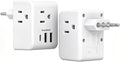 2 Pack Italy Travel Plug Adapter, Type L Italy Power Adapter by OneBeat